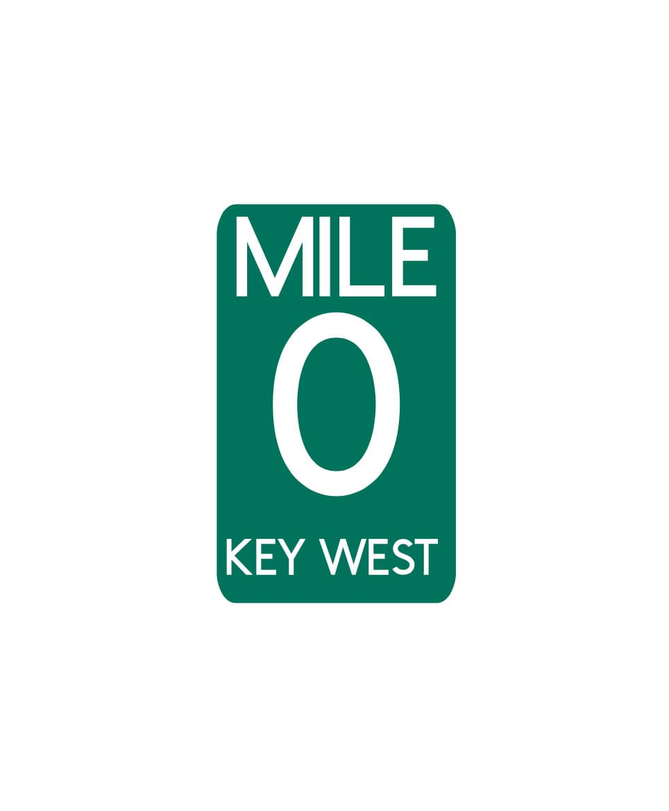 Key West Mile Marker Stickers