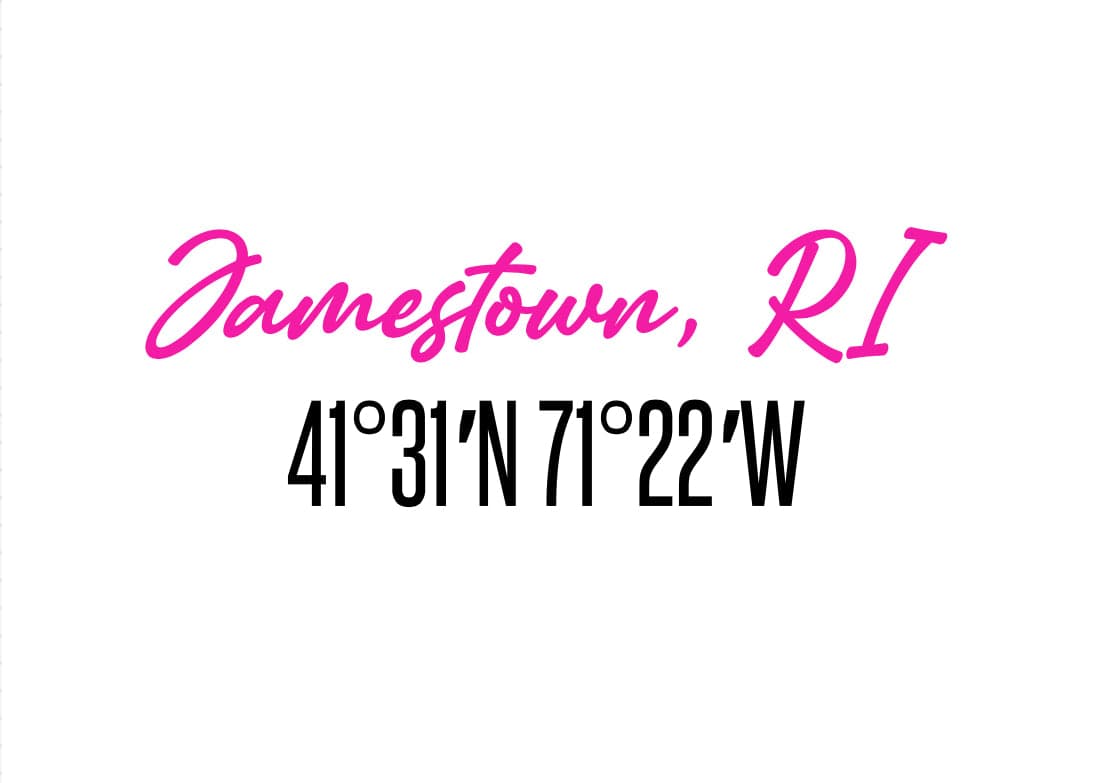 Jamestown, RI — Coordinates Pink