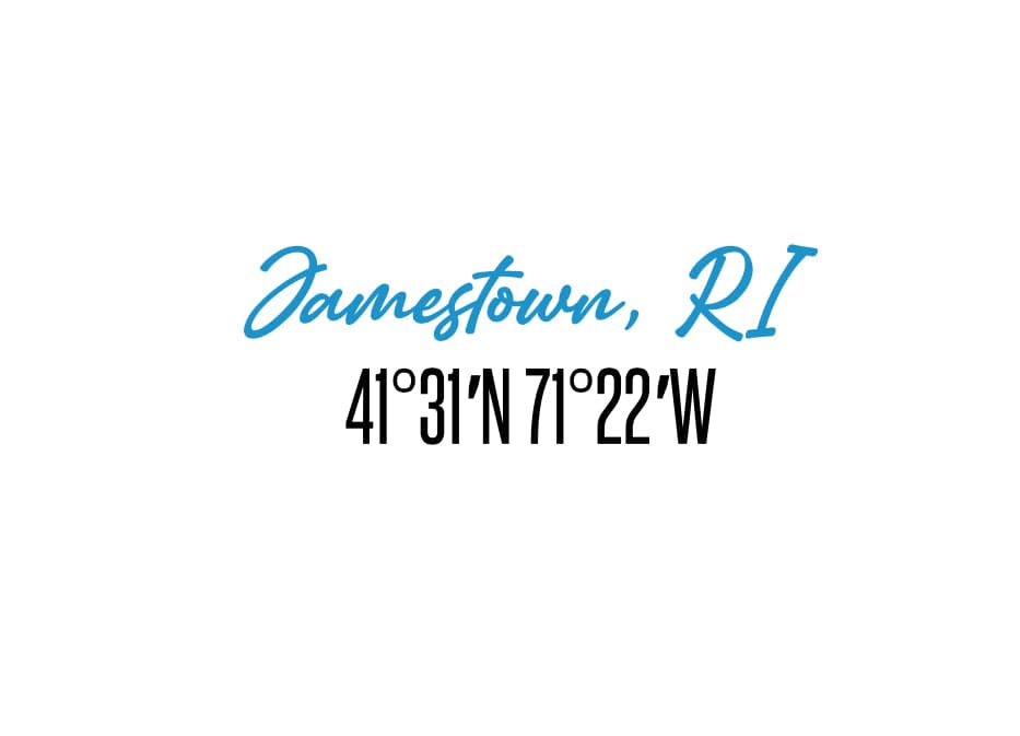 Jamestown, RI — Coordinates Blue