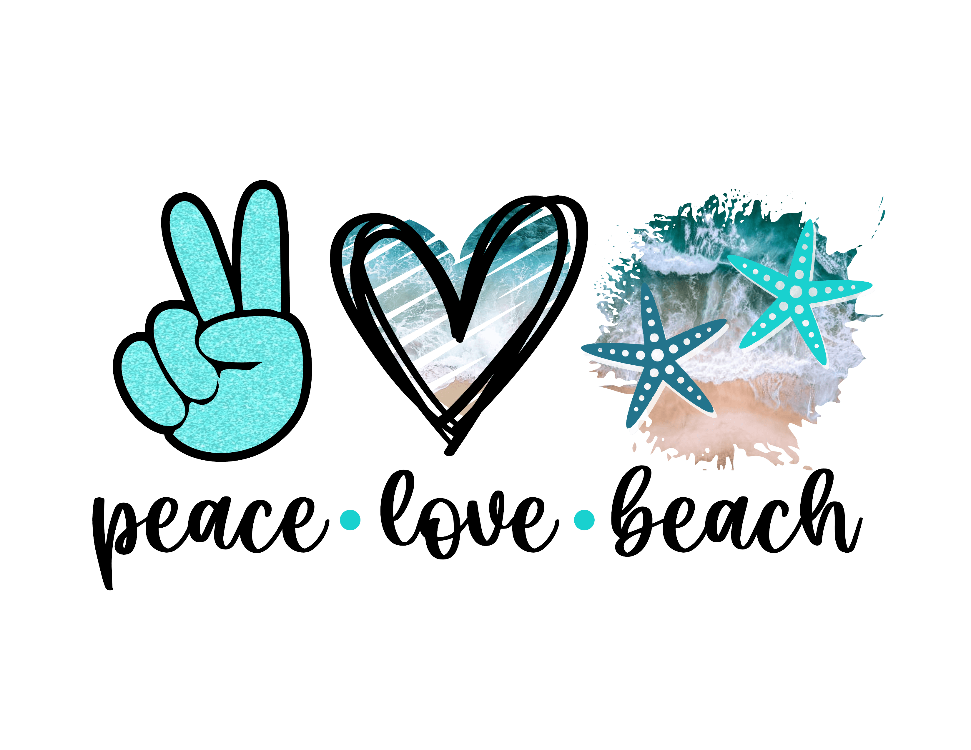 Peace Love Beach Name Drop